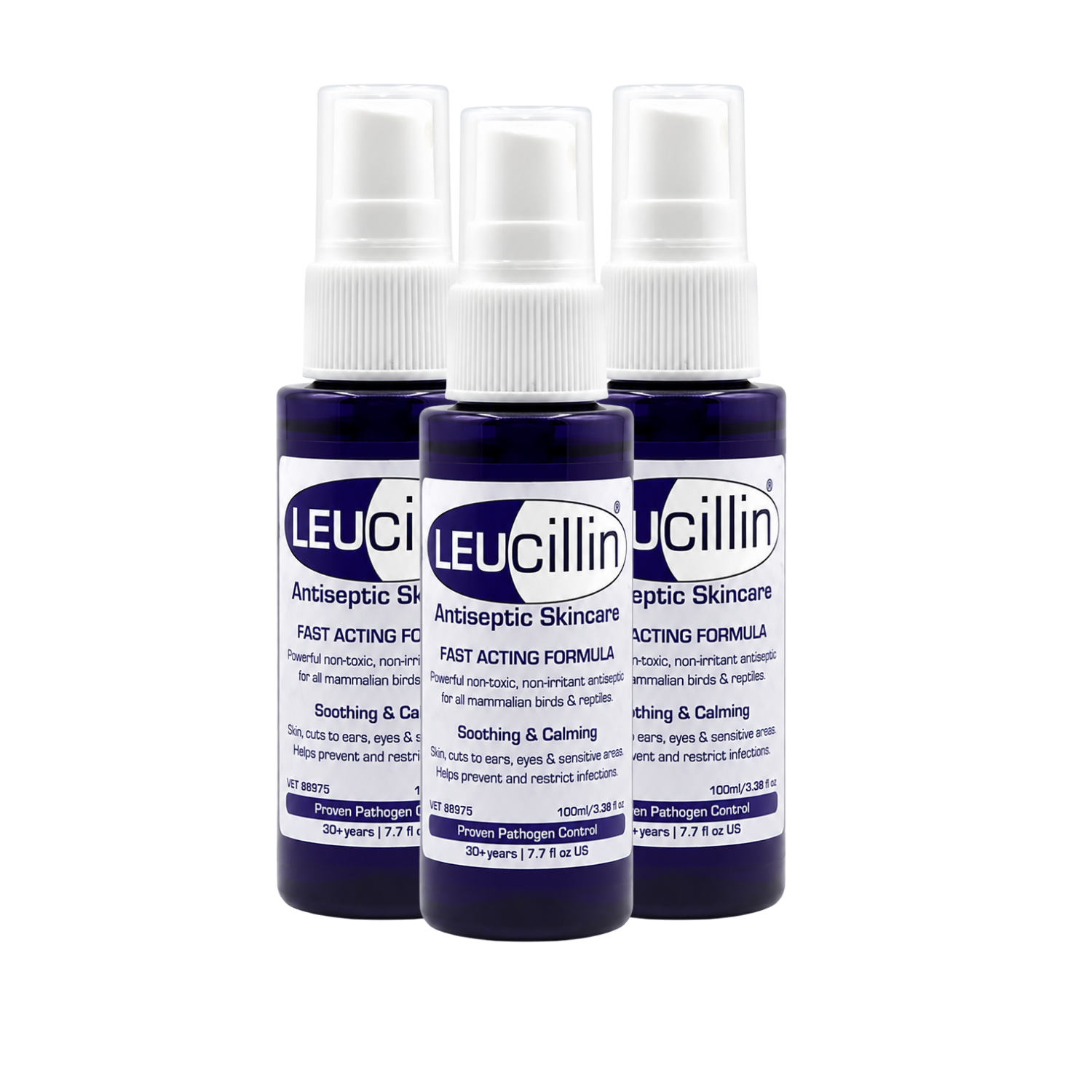 3 Pack Leucillin Antiseptic Spray